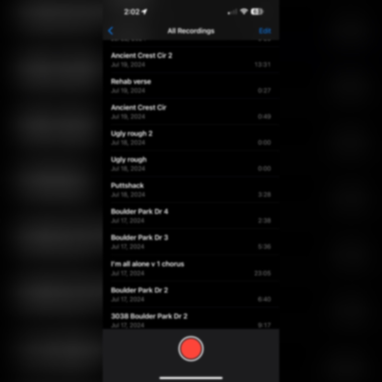 ALL MY VOICE MEMOS 